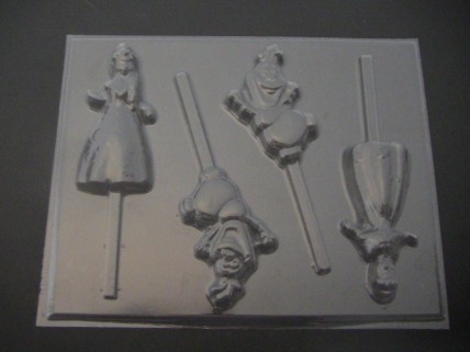 476sp Frosted Princess Frozen Snowman Chocolate Lollipop Mold